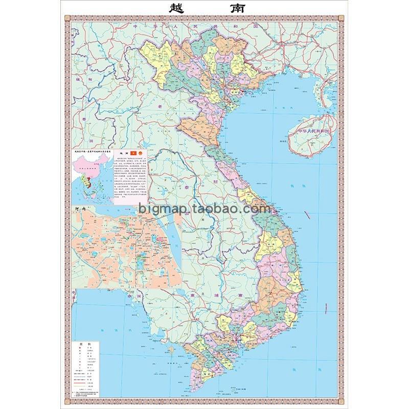 越南地圖中文版 外貿與旅游行業利器，限時五折電腦噴繪優質選擇